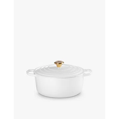 Le Creuset White Signature Round Cast-iron Casserole Dish