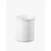 Le Creuset White Stoneware Small Utensil Jar 15cm In White