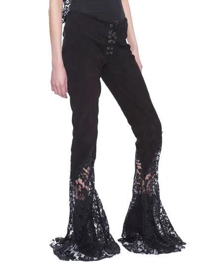 Le Cuir Perdu Suede Pants In Black