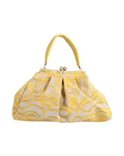 Le Daf Woman Handbag Yellow Size - Textile Fibers
