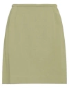 Le Dalmas Woman Mini Skirt Military Green Size 6 Viscose, Polyamide In Green