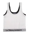 Le Depaysement Printed Logo Vest In White