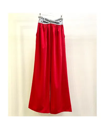 Le Depaysement Straight Casual Pants In Red