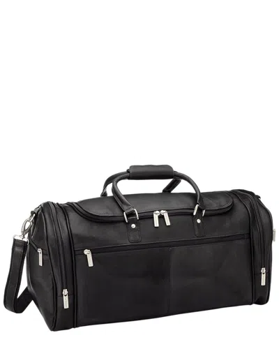 Le Donne Bedford Travel Leather Duffel Bag In Black