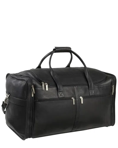Le Donne Classic Cabin Leather Duffel Bag In Black