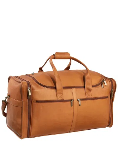 Le Donne Classic Cabin Leather Duffel Bag In Brown