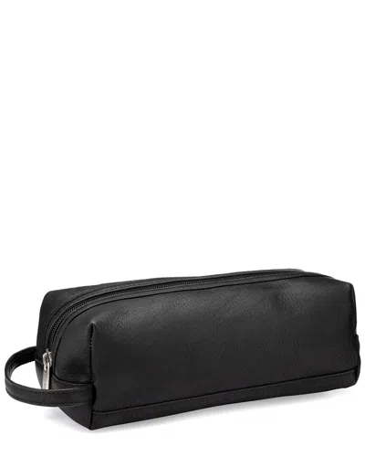Le Donne Jet Set Leather Toiletry Bag In Black