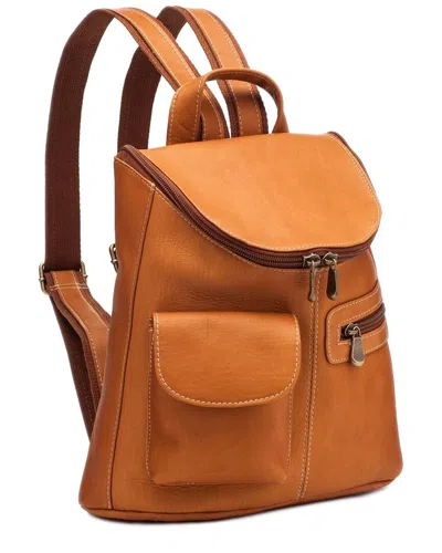 Le Donne Lafayette Classic Leather Backpack In Brown