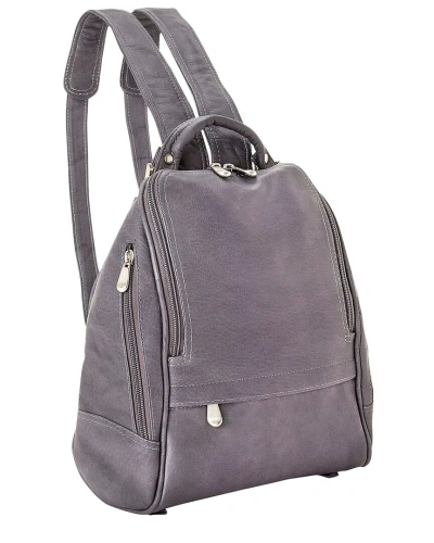 Le Donne Leather Backpack In Grey