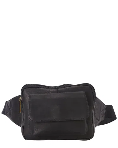 Le Donne Leather Waist Bag In Black