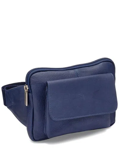 Le Donne Leather Waist Bag In Blue