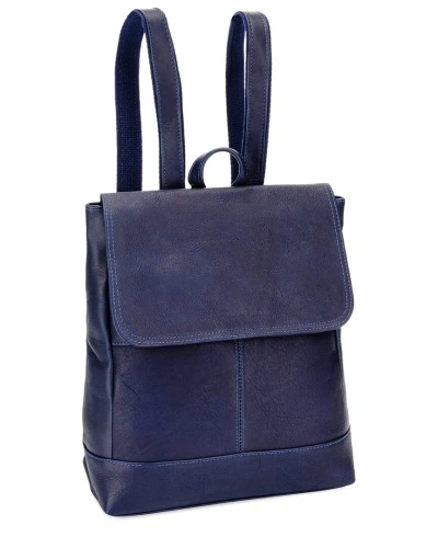 Le Donne Luna Leather Backpack In Blue