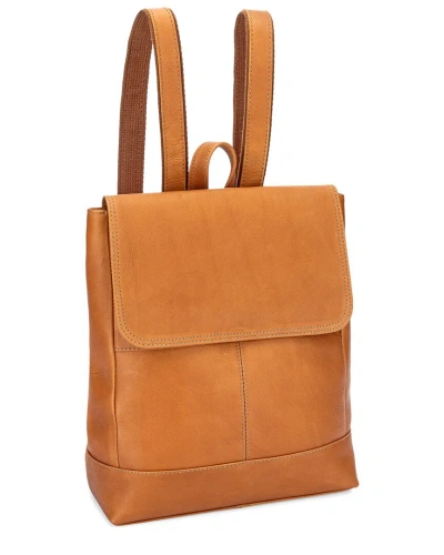 Le Donne Luna Leather Backpack In Brown