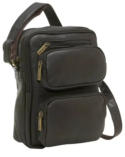 Le Donne Multi-pocket Leather Bag In Brown
