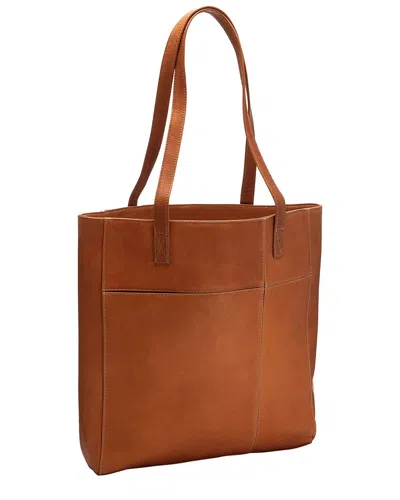 Le Donne Spruce Leather Shopper Tote In Brown