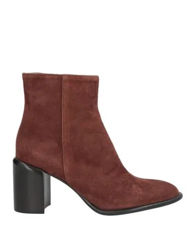Le Fabian Woman Ankle Boots Brown Size 7 Leather