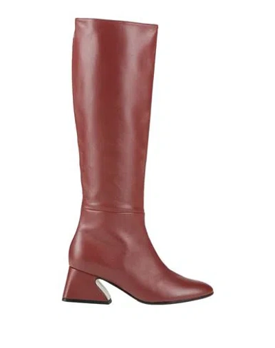 Le Fabian Woman Boot Brick Size 7 Leather In Red