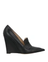 Le Fabian Woman Loafers Black Size 6 Leather