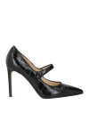 Le Fabian Woman Pumps Black Size 6 Leather In Black