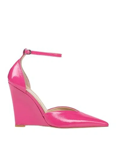Le Fabian Woman Pumps Fuchsia Size 8 Leather In Pink