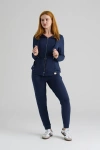 Le Fafo Evelyn Zip Up Hoodie In Blue