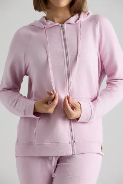 Le Fafo Evelyn Zip Up Hoodie In Pink