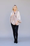 Le Fafo Jiana Wrap Cape In Neutral