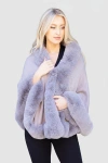 Le Fafo Jiana Wrap Cape In Purple