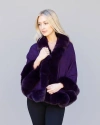 Le Fafo Jiana Wrap Cape In Purple