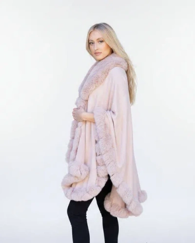Le Fafo Julia Poncho Cape In Pink