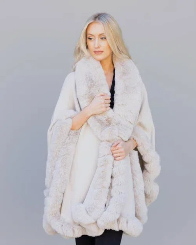 Le Fafo Julia Poncho Cape In White