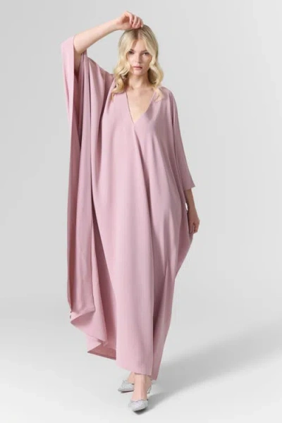 Le Fafo Luna Silk Crepe-cady Gown In Pink