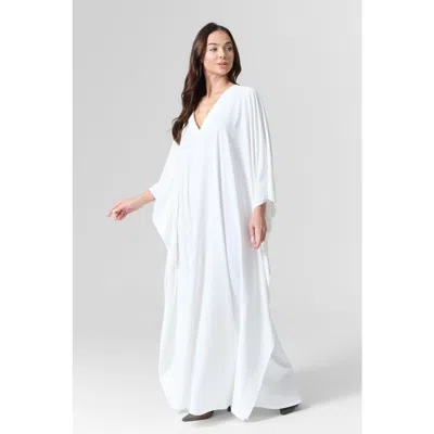 Le Fafo Luna Silk Crepe-cady Gown In White