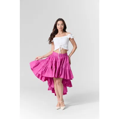 Le Fafo Off-shoulder Top & Skirt Set In Neutral