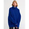 Le Fafo Olga Turtle Neck Sweater In Blue