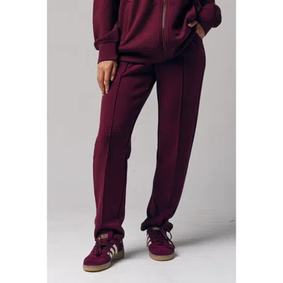 Le Fafo Raven Pintuck Pants In Burgundy