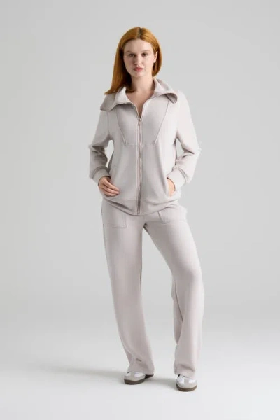 Le Fafo Raven Zip Up Jacket In Gray