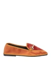 Le Furlanine Woman Loafers Rust Size 6 Textile Fibers In Red