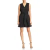 Le Gali Adara Womens Ruffled Tie-waist Shift Dress In Black