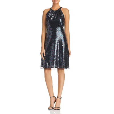 Le Gali Roxanne Womens Sequined Halter Party Dress In Black