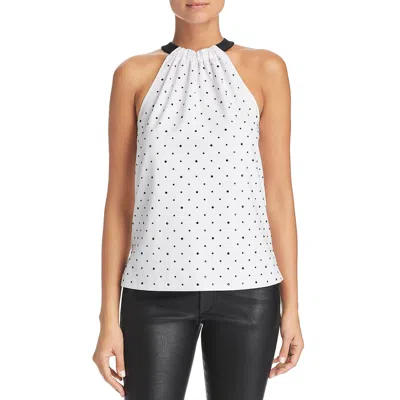 Le Gali Sahar Womens Studded Sleeveless Blouse In White