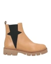 Le Gazzelle Woman Ankle Boots Camel Size 7 Leather In Beige