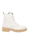 Le Gazzelle Woman Ankle Boots Ivory Size 6 Calfskin In White