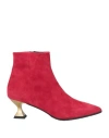 Le Gazzelle Woman Ankle Boots Red Size 6 Leather