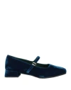 Le Gazzelle Woman Ballet Flats Blue Size 10 Textile Fibers In Blue