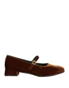 Le Gazzelle Woman Ballet Flats Brown Size 12 Textile Fibers
