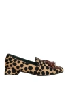 Le Gazzelle Woman Loafers Beige Size 12 Leather In Beige