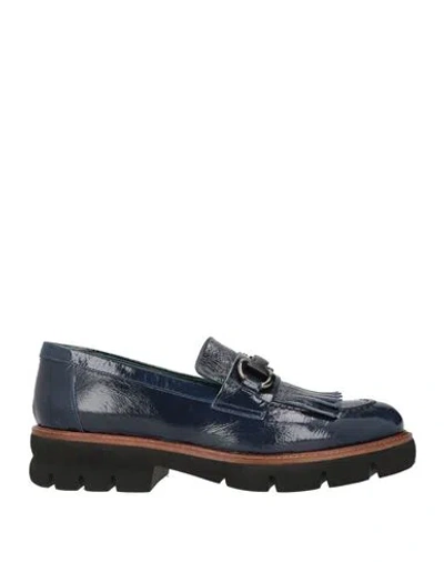 Le Gazzelle Woman Loafers Midnight Blue Size 12 Leather