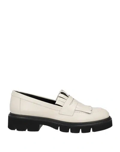 Le Gazzelle Woman Loafers Off White Size 7 Leather