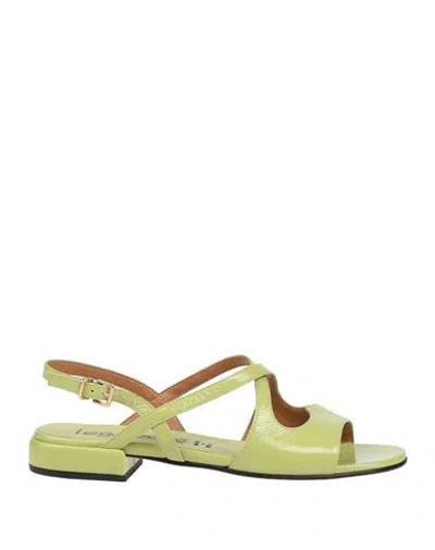 Le Gazzelle Woman Sandals Lime Green Size 6 Leather In Multi